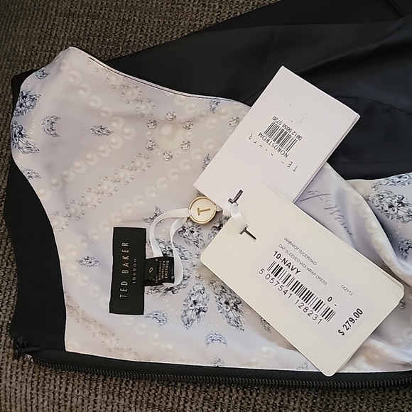 TED BAKER Navy Wrap Dress💕 - Picture 7 of 10